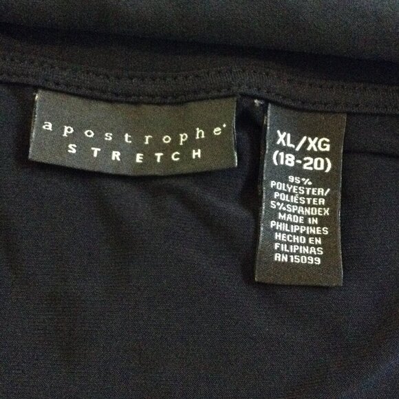 NWOT Apostrophe XL Stretch, Collard, V-Neck Wrap Dress; Chic, Stylish, Versatile - Picture 5 of 6
